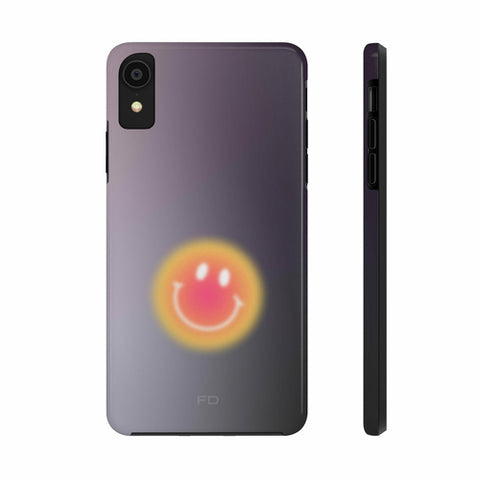 Smiley Face Tough Case for iPhone with Wireless Charging