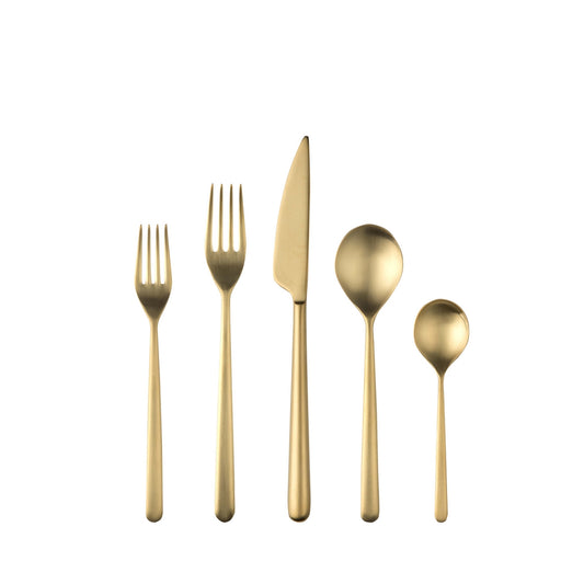 CUTLERY SET 5 PCS   LINEA "ICE ORO"