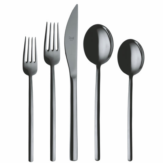 DUE ORO NERO 20-Piece Flatware Set