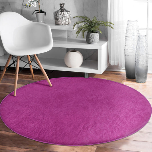 Enhance Your Décor with a Purple Washable Circle Rug by Homeezone