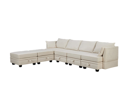 Modern Large U-Shape Modular Sectional Sofa,  Convertible Sofa Bed