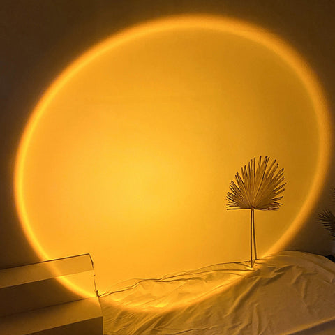 Sunset Projection Lamp Rainbow Atmosphere Night Light Sunset Light For Bedroom Room Christmas Decoration Background Table Lamp