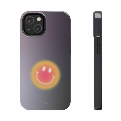 Smiley Face Tough Case for iPhone with Wireless Charging