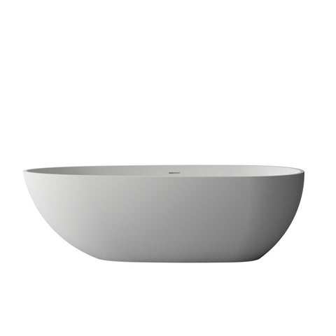 185x85x57CM Solid Surface Freestanding Bathtub Easy Cleaning&Sanitizing[US-Stock]