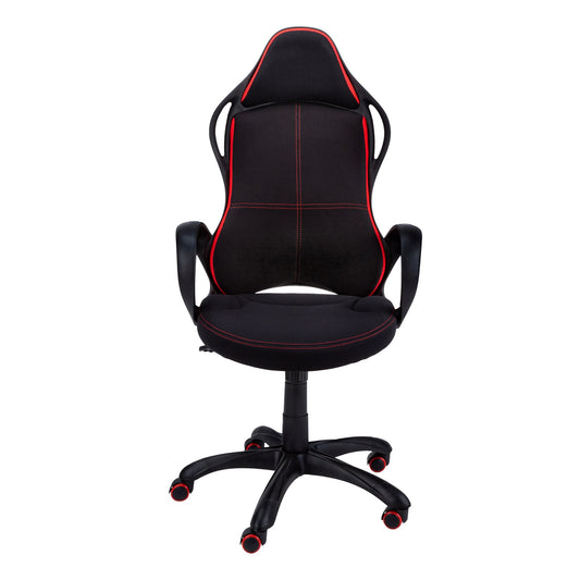 46inches Black and Red Fabric Multi Position Office Chair