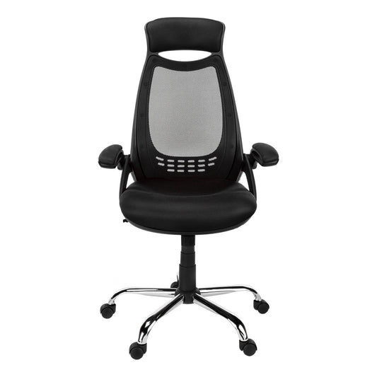 23.75inches x 28inches x 93.75inches Black Foam Metal  Office Chair