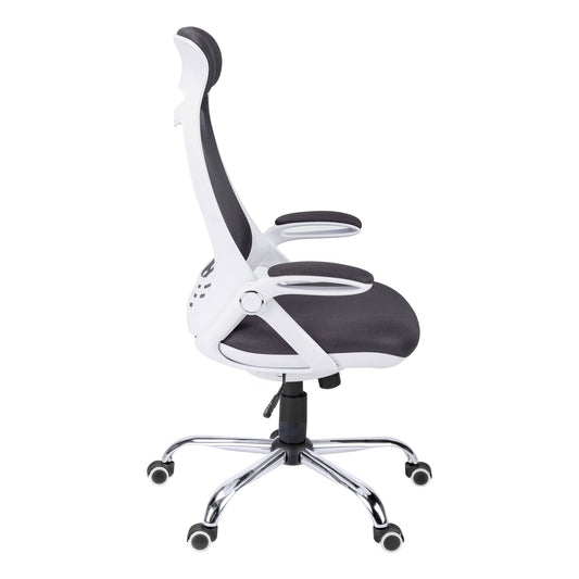 23.75inches x 28inches x 93.75inches White Grey Foam  Office Chair