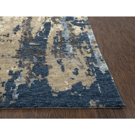 Hand Knotted Cut Pile Wool/ Viscose Rug, 9' x 12'