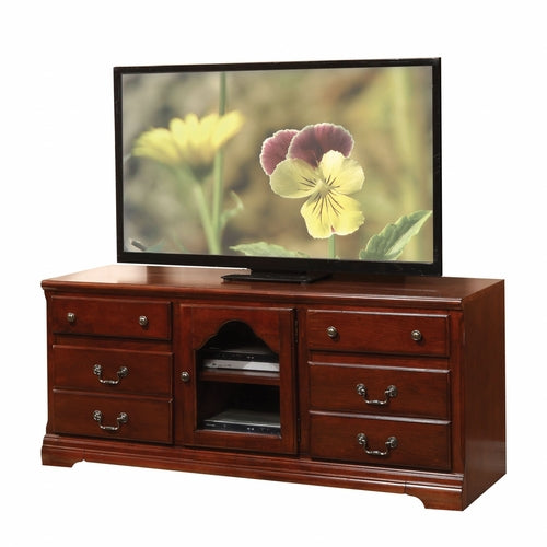 19inches X 58inches X 26inches Walnut Wood Glass (TV Stand) TV Stand