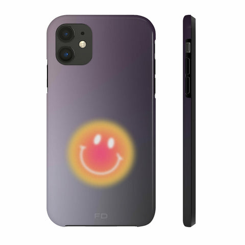 Smiley Face Tough Case for iPhone with Wireless Charging