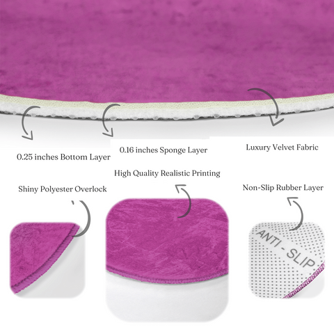 Enhance Your Décor with a Purple Washable Circle Rug by Homeezone