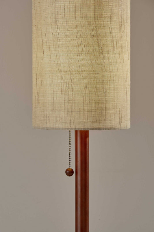 Slim Silhouette Walnut Wood Table Lamp