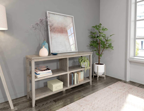 30inches Bookcase with 2 Shelves in Washed Grey