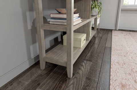 30inches Bookcase with 2 Shelves in Washed Grey