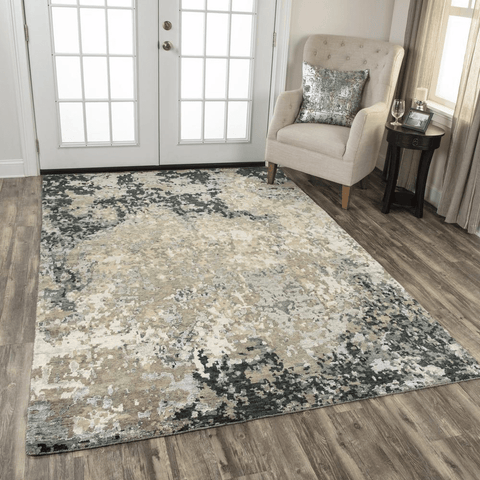 Hand Knotted Cut Pile Wool/ Viscose Rug, 8' x 10'