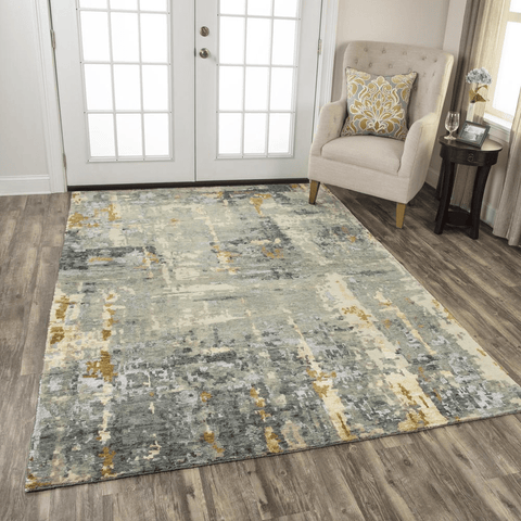 Hand Knotted Cut Pile Wool/ Viscose Rug, 8' x 10'