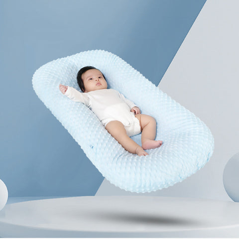 Portable Crib Bassinet Mattress Soft Co-Sleeping Baby Lounger Solid Color Baby Nest for Newborn Essential Shower Gift