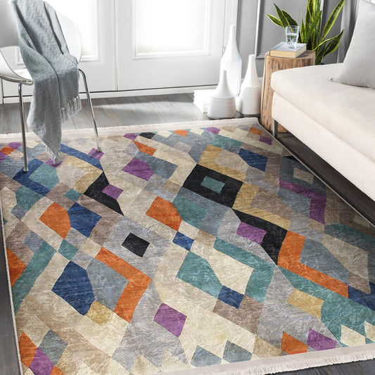 Bohemian Home Decor Washable Area Rug | Homeezone