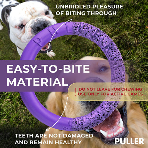 Puller Outdoor Dog Ring Toys   Dog Fetch Toy & Tug of War Dog Toy for