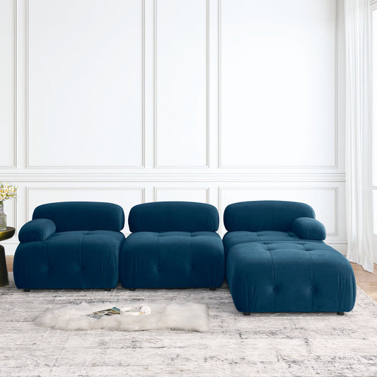 Modular Sectional Sofa, Button Tufted Designed and DIY Combination,L