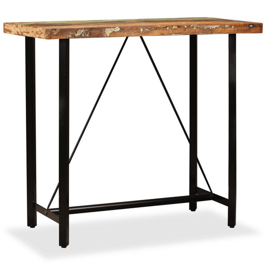 Bar Table Solid Reclaimed Wood 23.6"x23.6"x42.1"