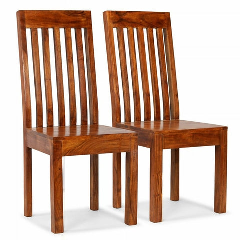 Dining Chairs 4 pcs Solid Wood with Sheesham Finish Modern