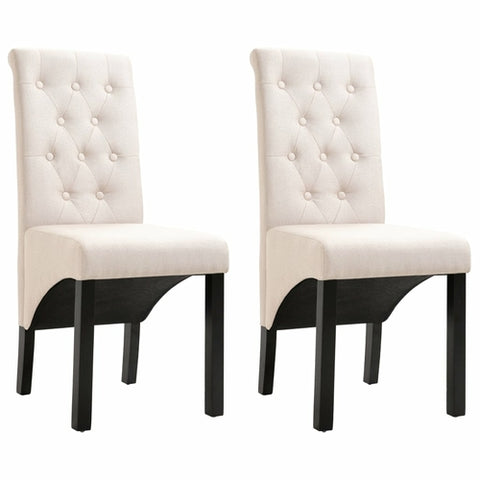 Dining Chairs 4 pcs Dark Gray Fabric