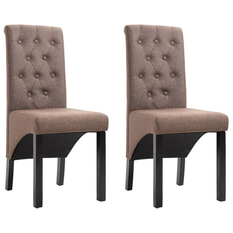 Dining Chairs 4 pcs Dark Gray Fabric