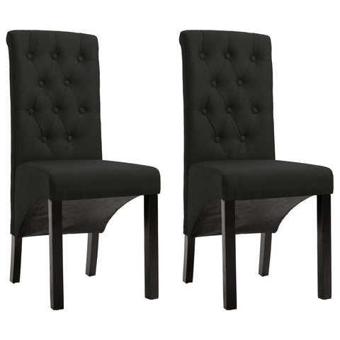 Dining Chairs 4 pcs Dark Gray Fabric