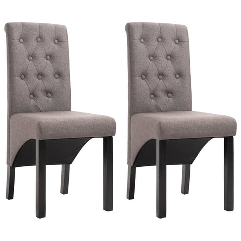 Dining Chairs 4 pcs Dark Gray Fabric