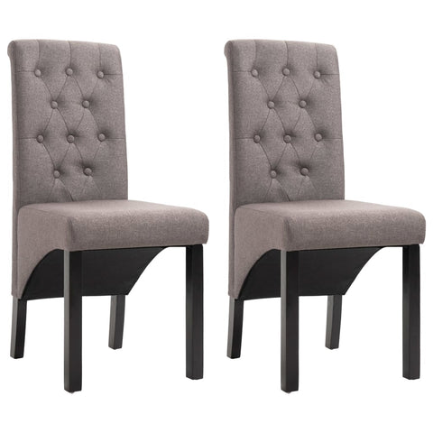 Dining Chairs 4 pcs Dark Gray Fabric