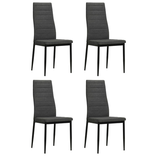 Dining Chairs 6 pcs Dark Gray Fabric