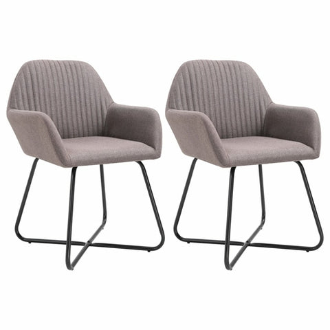 Dining Chairs 4 pcs Light Gray Fabric