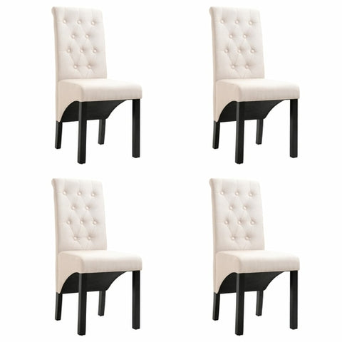 Dining Chairs 4 pcs Dark Gray Fabric