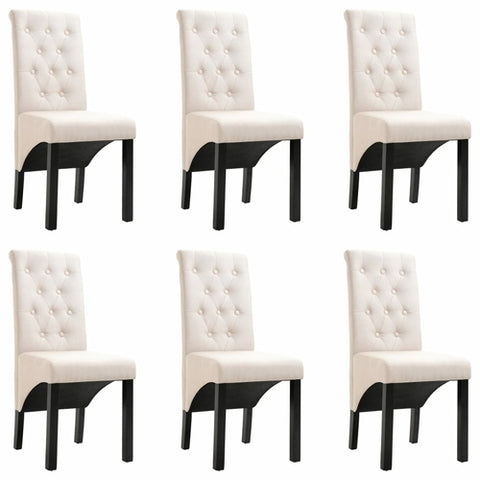 Dining Chairs 4 pcs Dark Gray Fabric