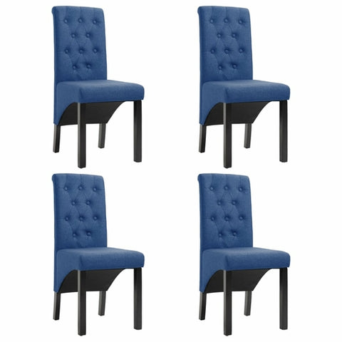 Dining Chairs 4 pcs Dark Gray Fabric