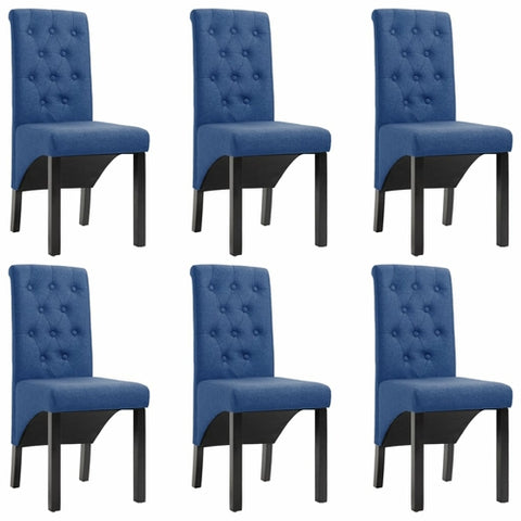 Dining Chairs 4 pcs Dark Gray Fabric