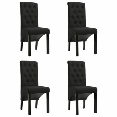 Dining Chairs 4 pcs Dark Gray Fabric