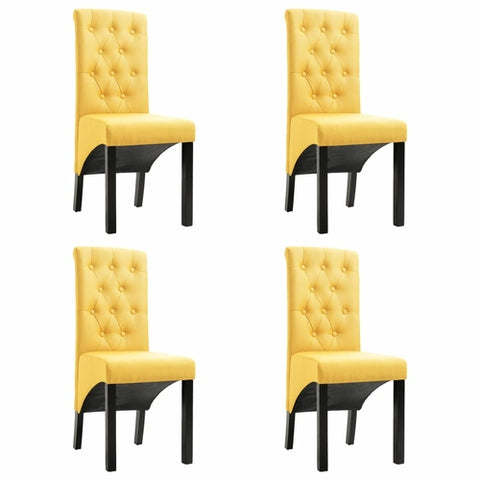 Dining Chairs 4 pcs Dark Gray Fabric