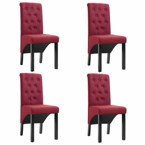 Dining Chairs 4 pcs Dark Gray Fabric