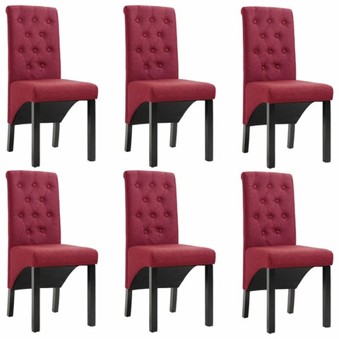 Dining Chairs 4 pcs Dark Gray Fabric