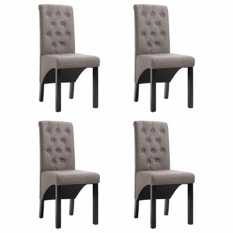 Dining Chairs 4 pcs Dark Gray Fabric