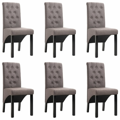 Dining Chairs 4 pcs Dark Gray Fabric