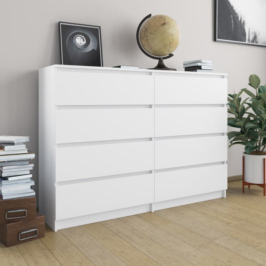 Sideboard White 55.1"x13.7"x39" Chipboard