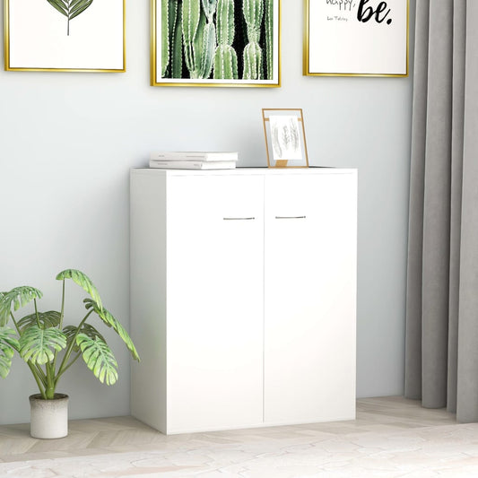 Sideboard White 23.6"x11.8"x29.5" Chipboard