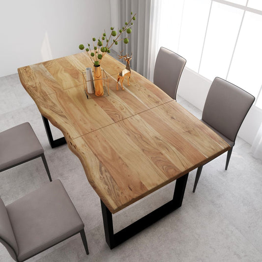 Dining Table 70.9"x35.4"x29.9" Solid Acacia Wood