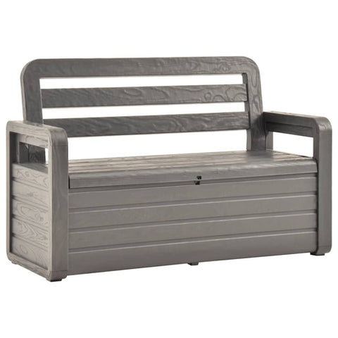 Garden Storage Bench 52.2" Plastic Anthracite