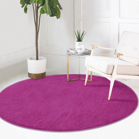 Enhance Your Décor with a Purple Washable Circle Rug by Homeezone