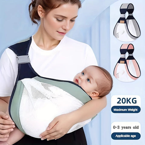 Baby carrier, 3D mesh baby wrap,adjustable toddler straps,easy to wear,Infant Semi-Wrap Sling Hip Carrier for Newborn to Toddler