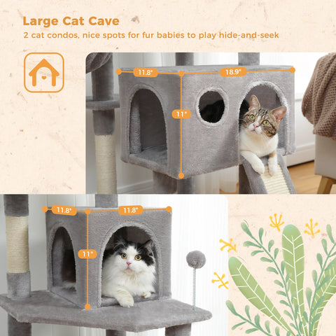 Domestic Delivery Multi-Level Cat Tree Tower Climb Furniture Scratching Post for Indoor House Pet Supplies Kitten Toy Cozy Condo